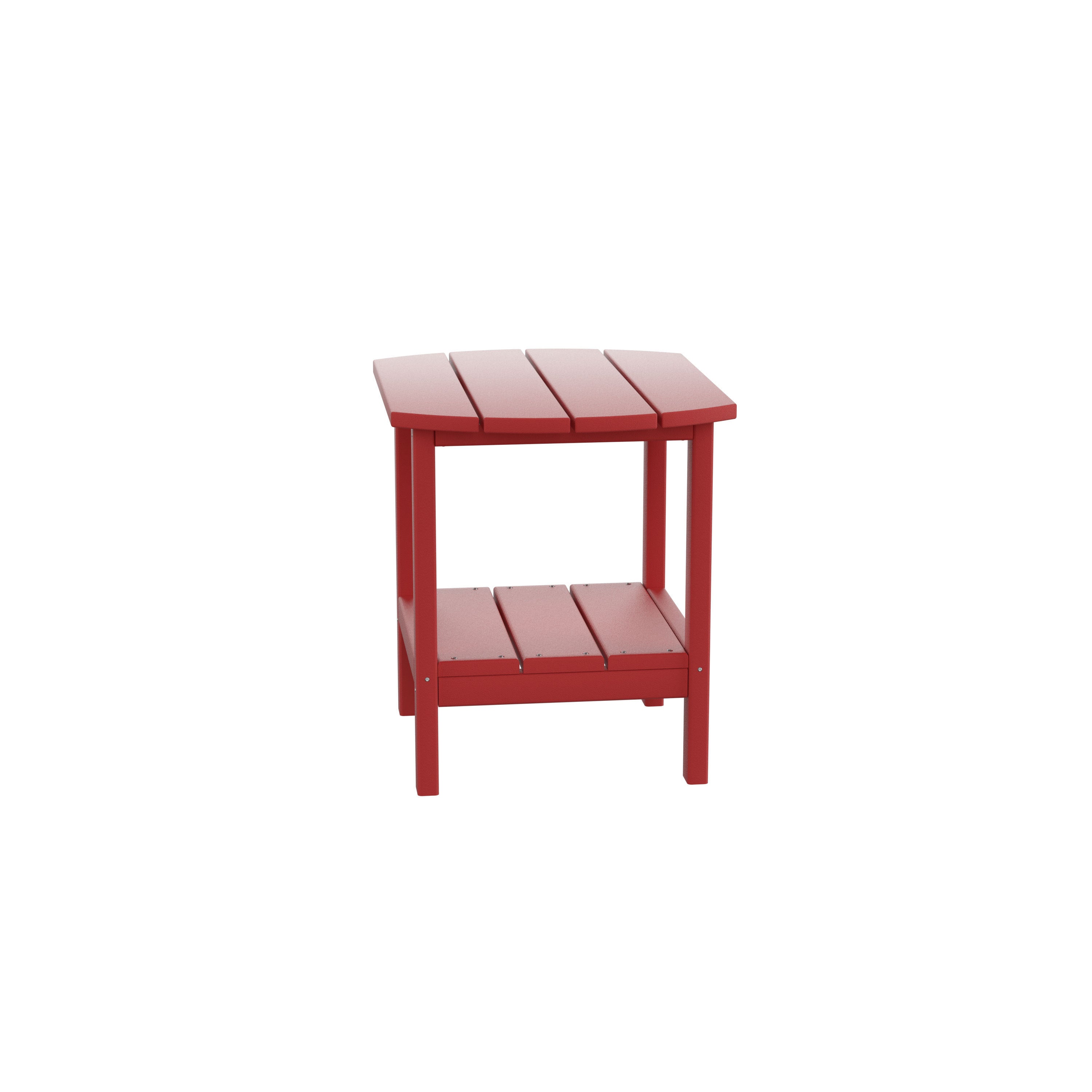 HDPE side table,adirondack table,porch table, patio table for outdoor and pool Red - Atlantic Fine Furniture Inc