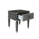 House - Beatrice End Table - Charcoal & Light Gray Finish - Atlantic Fine Furniture Inc
