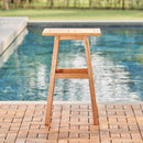 Olina Honey Fish Bone Eucalyptus Wooden Outdoor Side Table - Atlantic Fine Furniture Inc