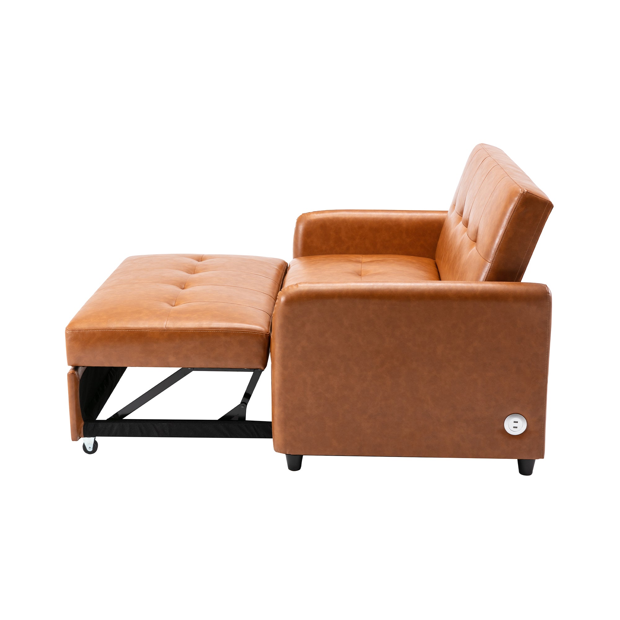 Orisfur. 51" Convertible Sleeper Bed, Adjustable Oversized Armchair with Dual USB Ports for Small Space - Atlantic Fine Furniture Inc