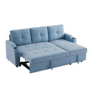 Orisfur. 81" Sleeper Sofa Bed Reversible Sectional Couch with Storage Chaise and Two Cup Holders for Living Room Furniture Set - Atlantic Fine Furniture Inc