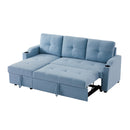 Orisfur. 81" Sleeper Sofa Bed Reversible Sectional Couch with Storage Chaise and Two Cup Holders for Living Room Furniture Set - Atlantic Fine Furniture Inc