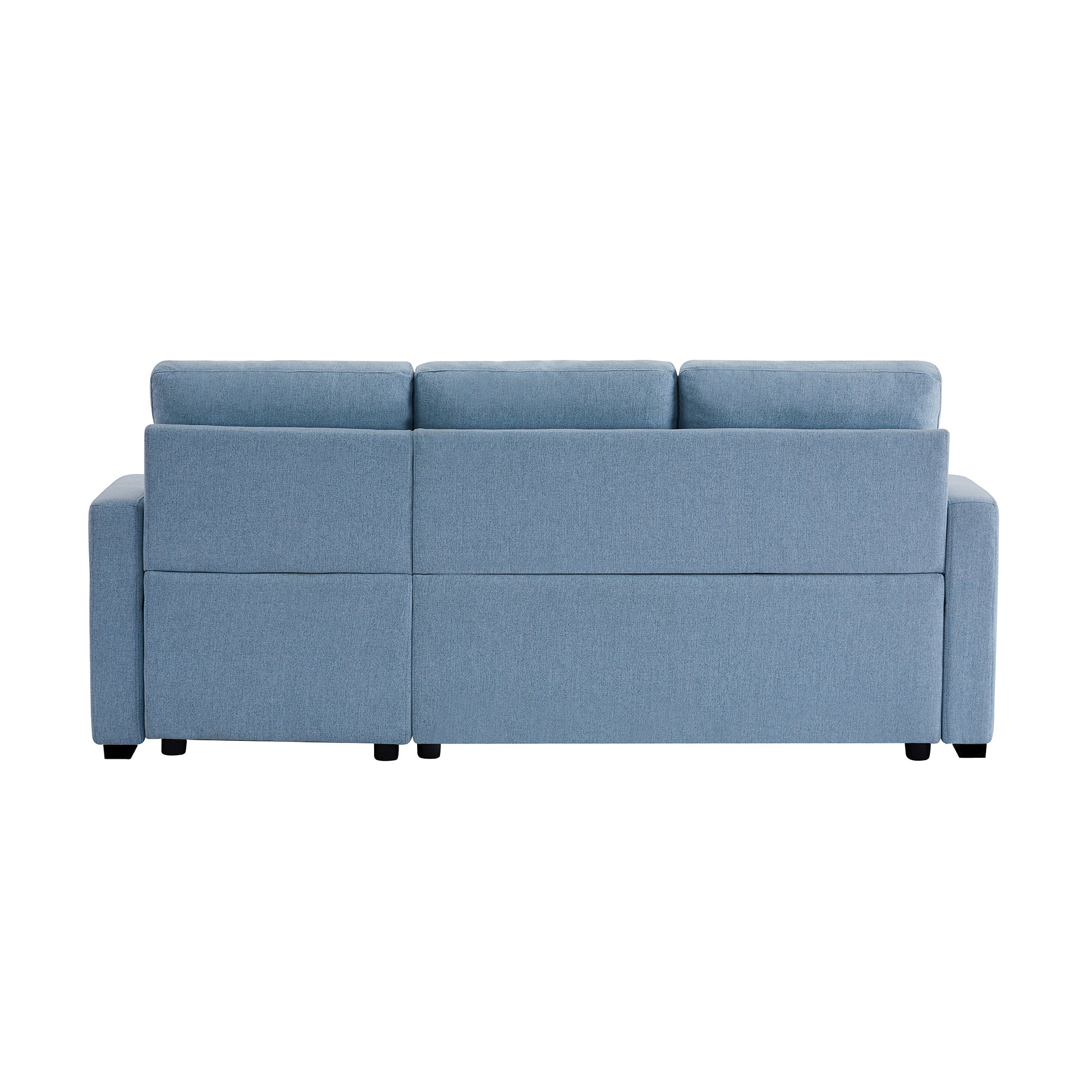 Orisfur. 81" Sleeper Sofa Bed Reversible Sectional Couch with Storage Chaise and Two Cup Holders for Living Room Furniture Set - Atlantic Fine Furniture Inc