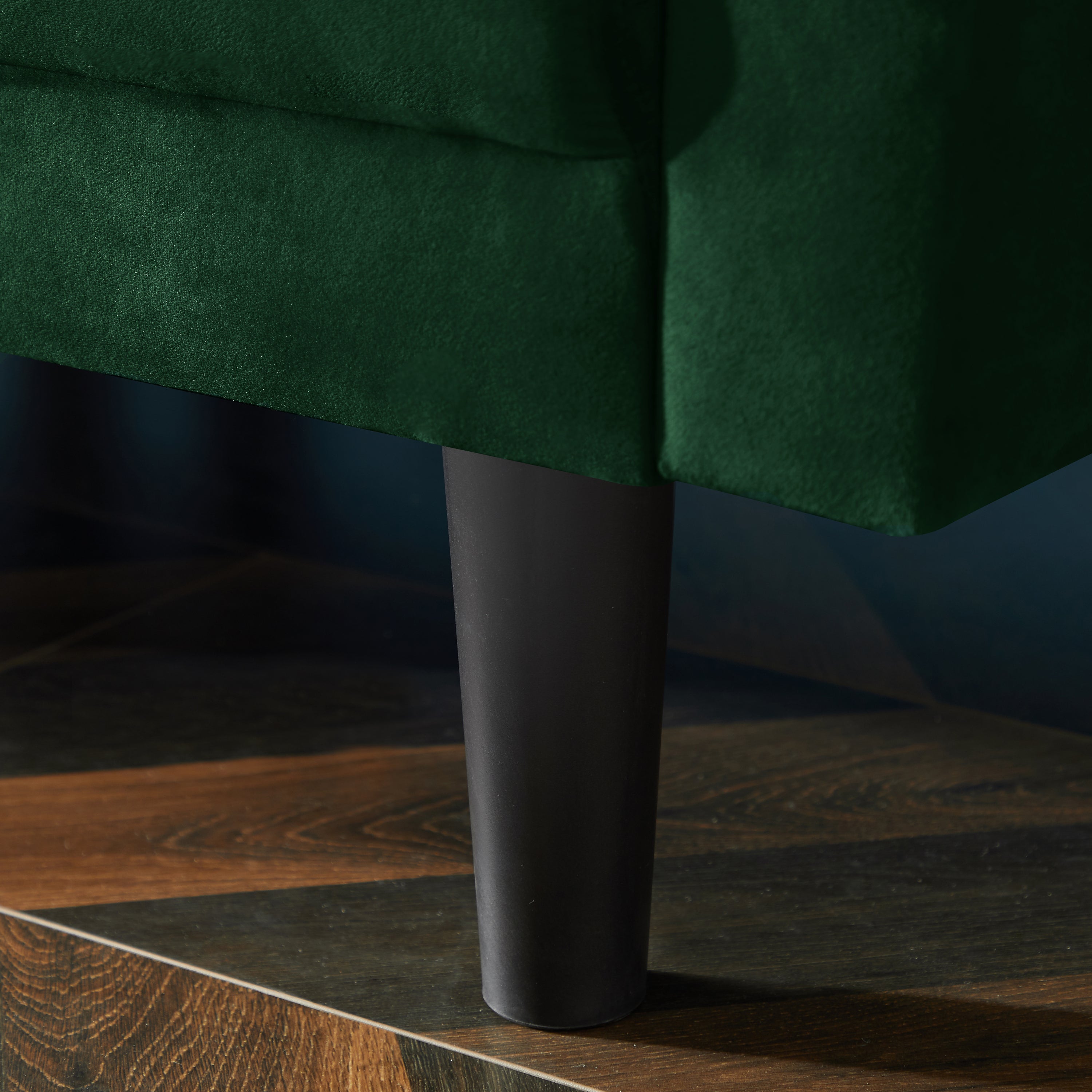 REVERSIBLE SECTIONAL SOFA SLEEPER WITH 2 PILLOWS DARK GREEN VELVET(W223S00093) - Atlantic Fine Furniture Inc