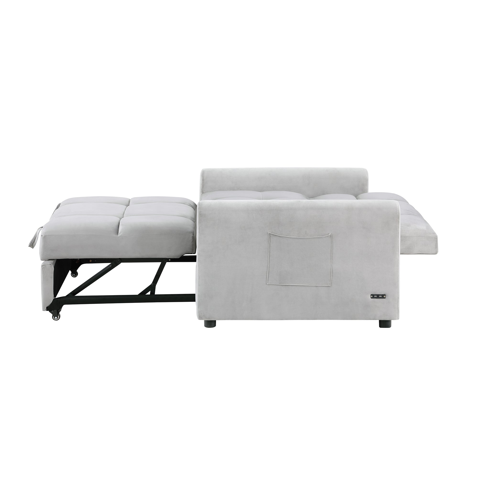 Orisfur. 50" Convertible Sleeper Bed, Adjustable Oversized Armchair with Dual USB Ports for Small Space - Atlantic Fine Furniture Inc
