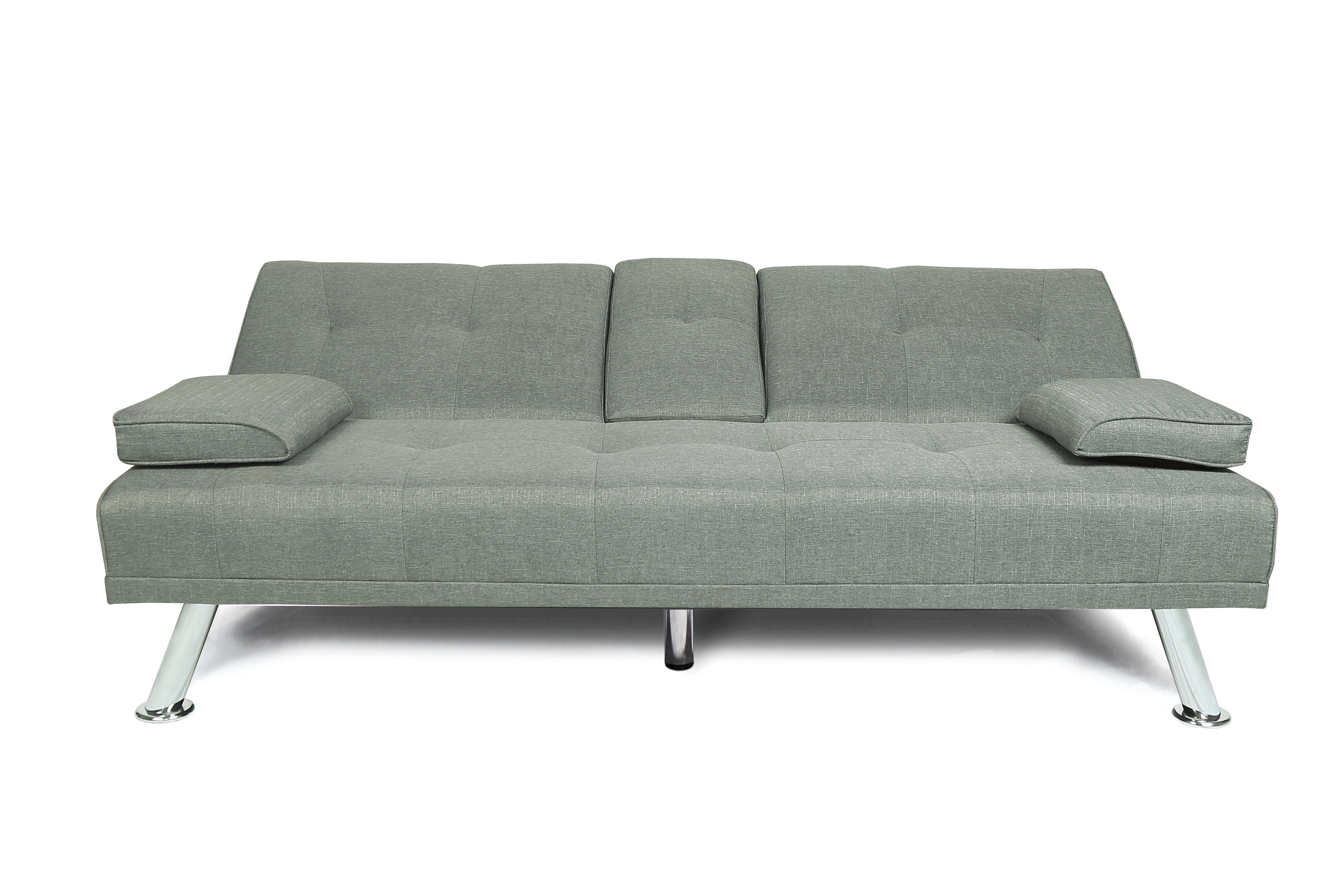 FUTON SOFA BED SLEEPER LIGHT GREY FABRIC(W22319412、W22332866) - Atlantic Fine Furniture Inc