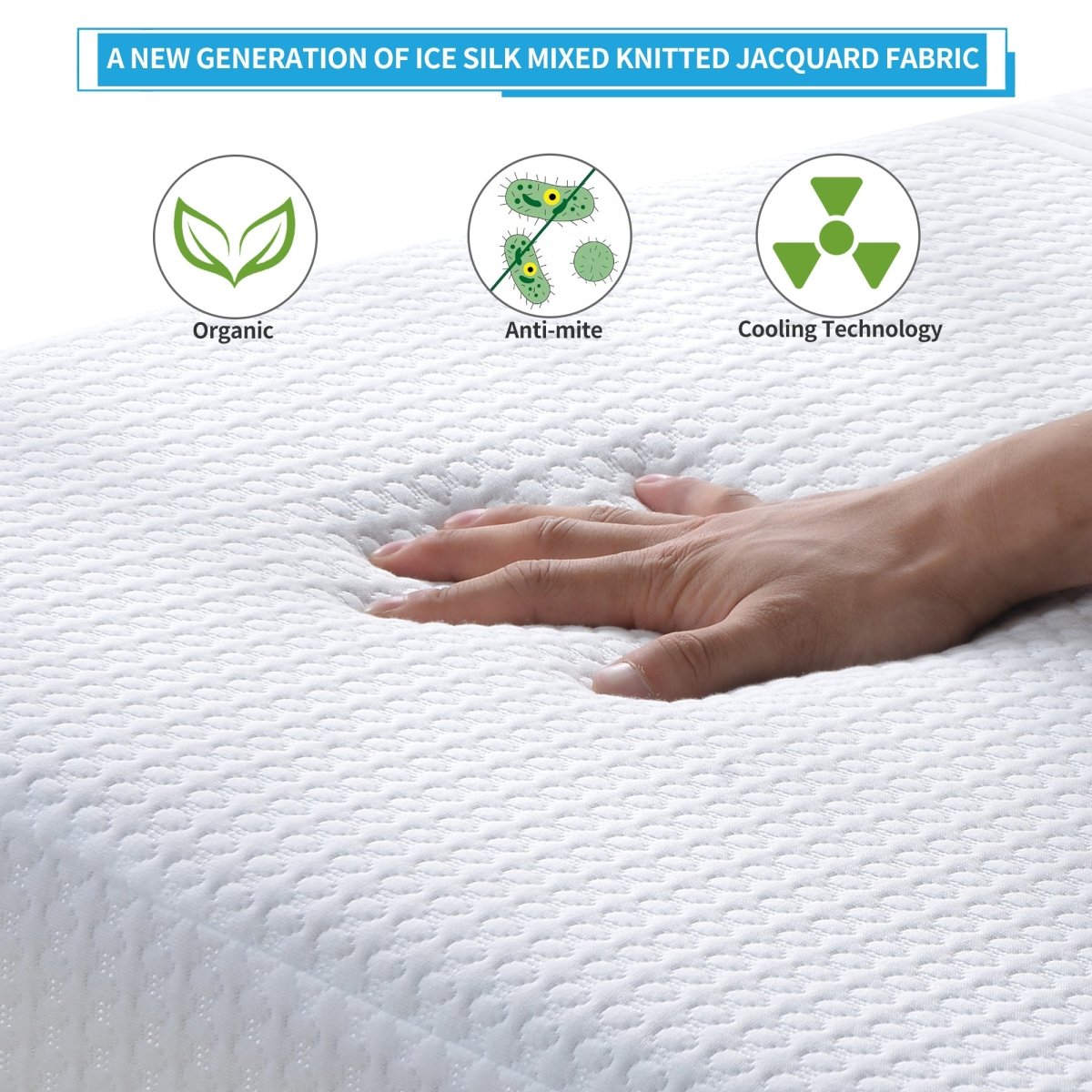 8 Inches Gel & Charcoal Infused Memory Foam Mattress - Medium Comfort(Queen) - Atlantic Fine Furniture Inc