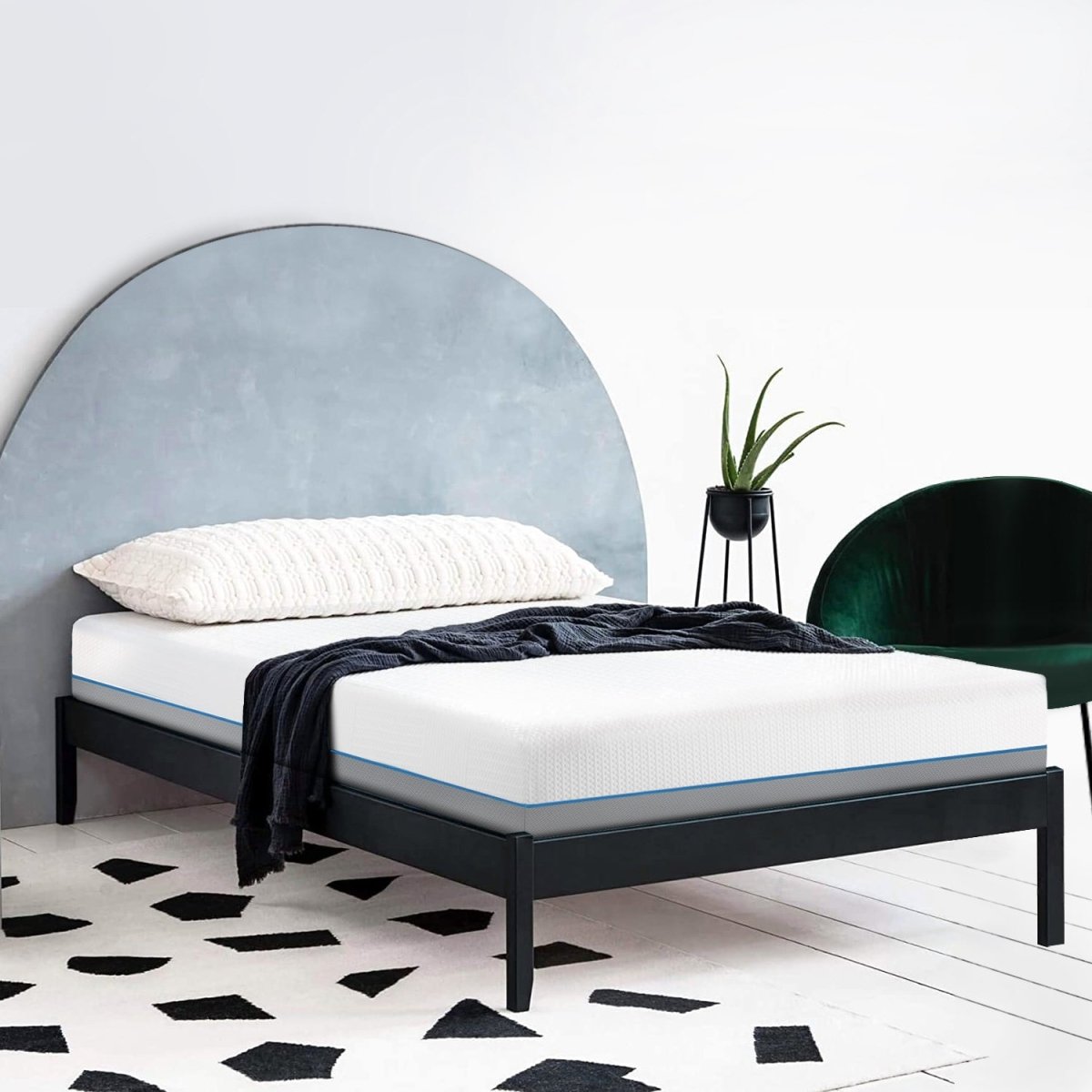 8 Inches Gel & Charcoal Infused Memory Foam Mattress - Medium Comfort(Twin) - Atlantic Fine Furniture Inc