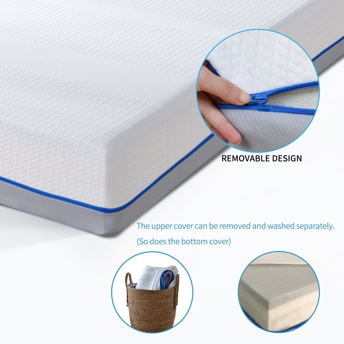 8 Inches Gel & Charcoal Infused Memory Foam Mattress - Medium Comfort(Twin) - Atlantic Fine Furniture Inc