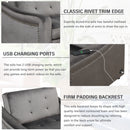 Orisfur. 50.6" Convertible Sleeper Bed, Adjustable Sofa Couch with Dual USB Ports for Living Room Space - Atlantic Fine Furniture Inc