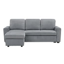Orisfur. 83" Pull Out Sleeper Sofa Reversible L-Shape 3 Seat Sectional Couch with Storage Chaise for Living Room Furniture Set (Old SKU: SG000408AAA) - Atlantic Fine Furniture Inc