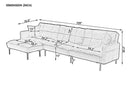 Sectional sofa couch sleeper grey - Atlantic Fine Furniture Inc