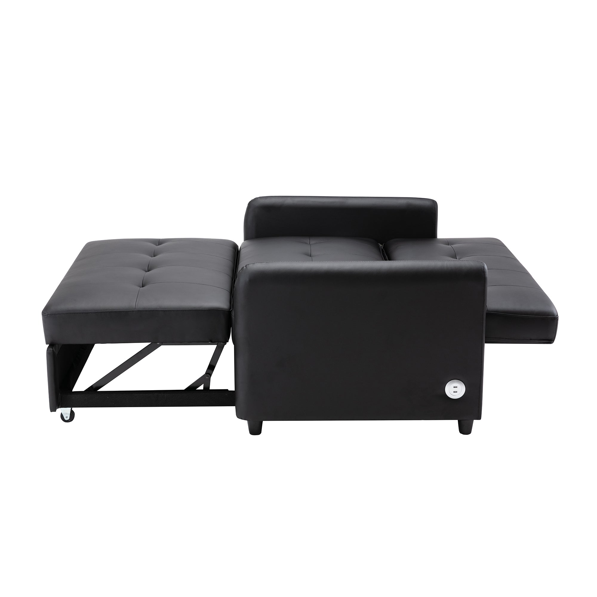 Orisfur. 51" Convertible Sleeper Bed, Adjustable Oversized Armchair with Dual USB Ports for Small Space - Atlantic Fine Furniture Inc