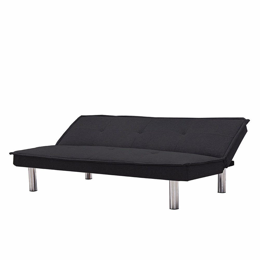 Black Fabric Sofa Bed , Convertible Folding Futon Sofa Bed Sleeper for Home Living Room . - Atlantic Fine Furniture Inc