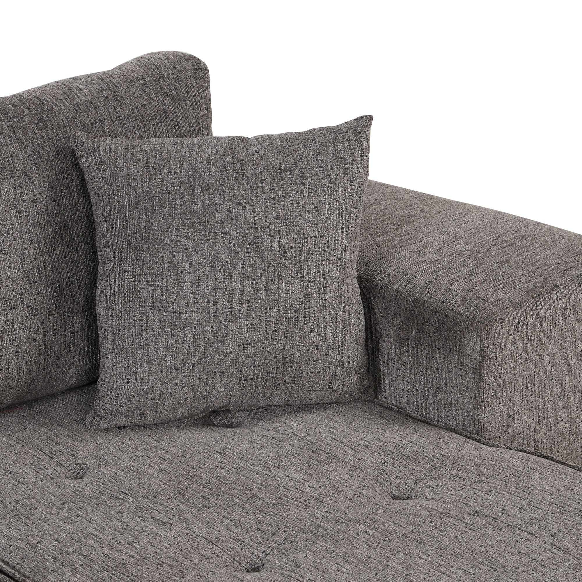 Orisfur. 104" L-Shape 3 Seat Reversible Sectional Couch, Pull Out Sleeper Sofa with Storage Chaise and 2 Stools for Living Room Furniture Set - Atlantic Fine Furniture Inc