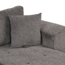 Orisfur. 104" L-Shape 3 Seat Reversible Sectional Couch, Pull Out Sleeper Sofa with Storage Chaise and 2 Stools for Living Room Furniture Set - Atlantic Fine Furniture Inc