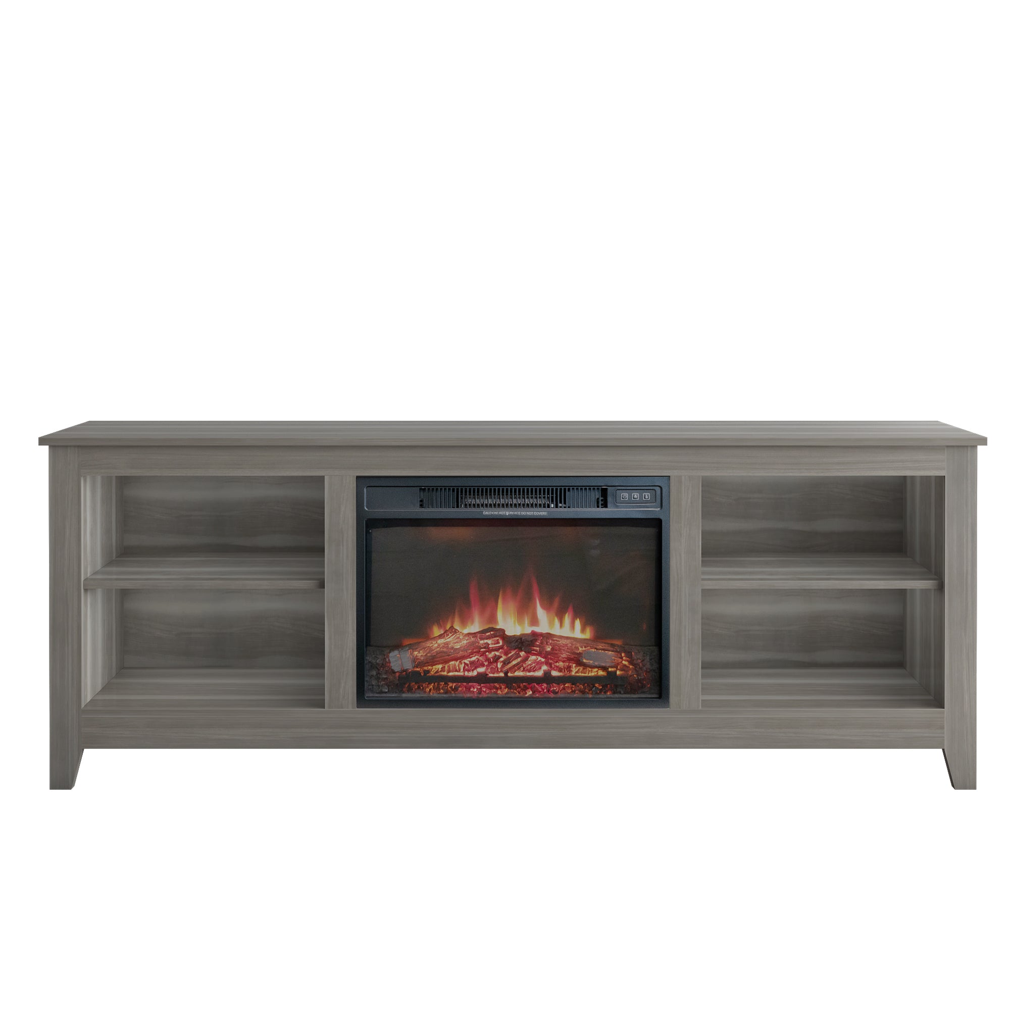 The television cabinet/ TV stand with an electronic fireplace,can be assembled in Lounge Room,Living Room or Bedroom,colour: Gray - Atlantic Fine Furniture Inc