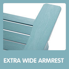 TALE Adirondack Chair Backyard Furniture Painted Seating with Cup Holder All-Weather and Fade-Resistant Plastic Wood for Lawn Outdoor Patio Deck Garden Porch Lawn Furniture Chairs Blue - Atlantic Fine Furniture Inc