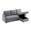 Orisfur. 81" Sleeper Sofa Bed Reversible Sectional Couch with Storage Chaise and Two Cup Holders for Living Room Furniture Set - Atlantic Fine Furniture Inc