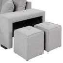 Orisfur. 104" Pull Out Sleeper Sofa Reversible L-Shape 3 Seat Sectional Couch with Storage Chaise and 2 Stools for Living Room Furniture Set - Atlantic Fine Furniture Inc