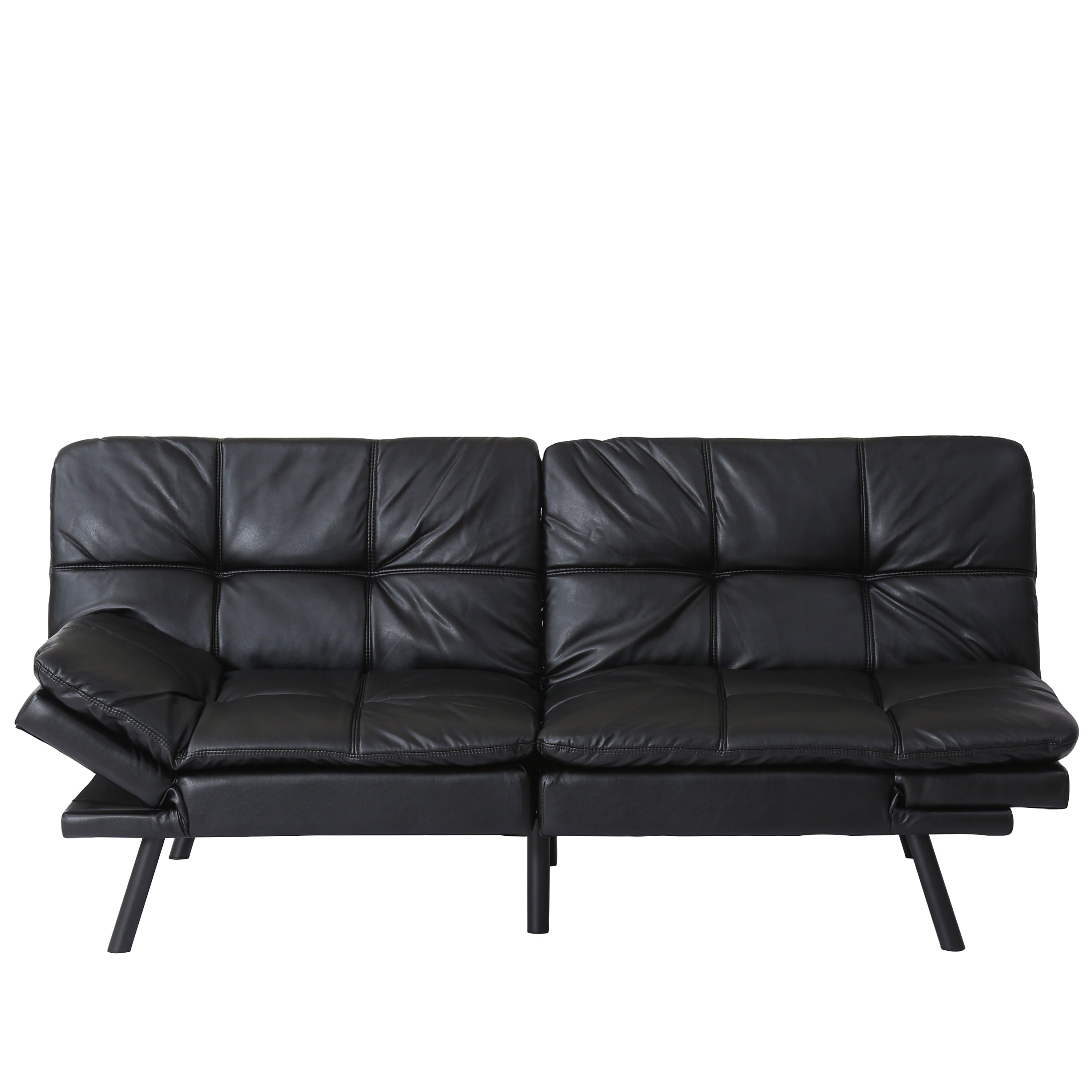 Convertible Memory Foam Futon Couch Bed, Modern Folding Sleeper Sofa-SF267PUBK - Atlantic Fine Furniture Inc