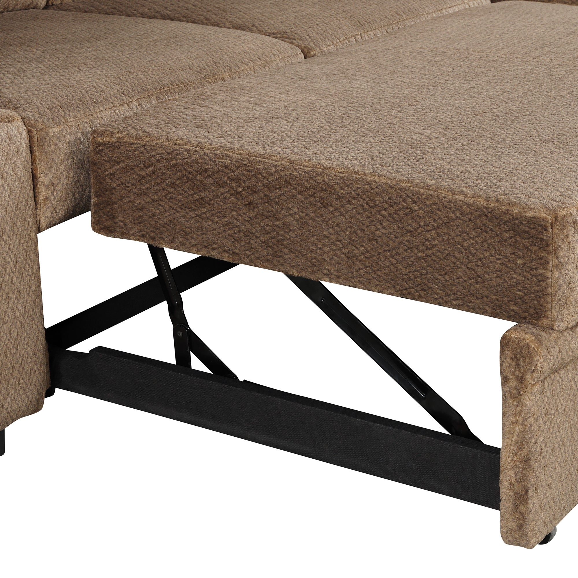 Orisfur. Modern Padded Upholstered Sofa Bed Sleeper Sectional Sofa with Storage Chaise and Cup Holder for Living Room Furniture Set - Atlantic Fine Furniture Inc