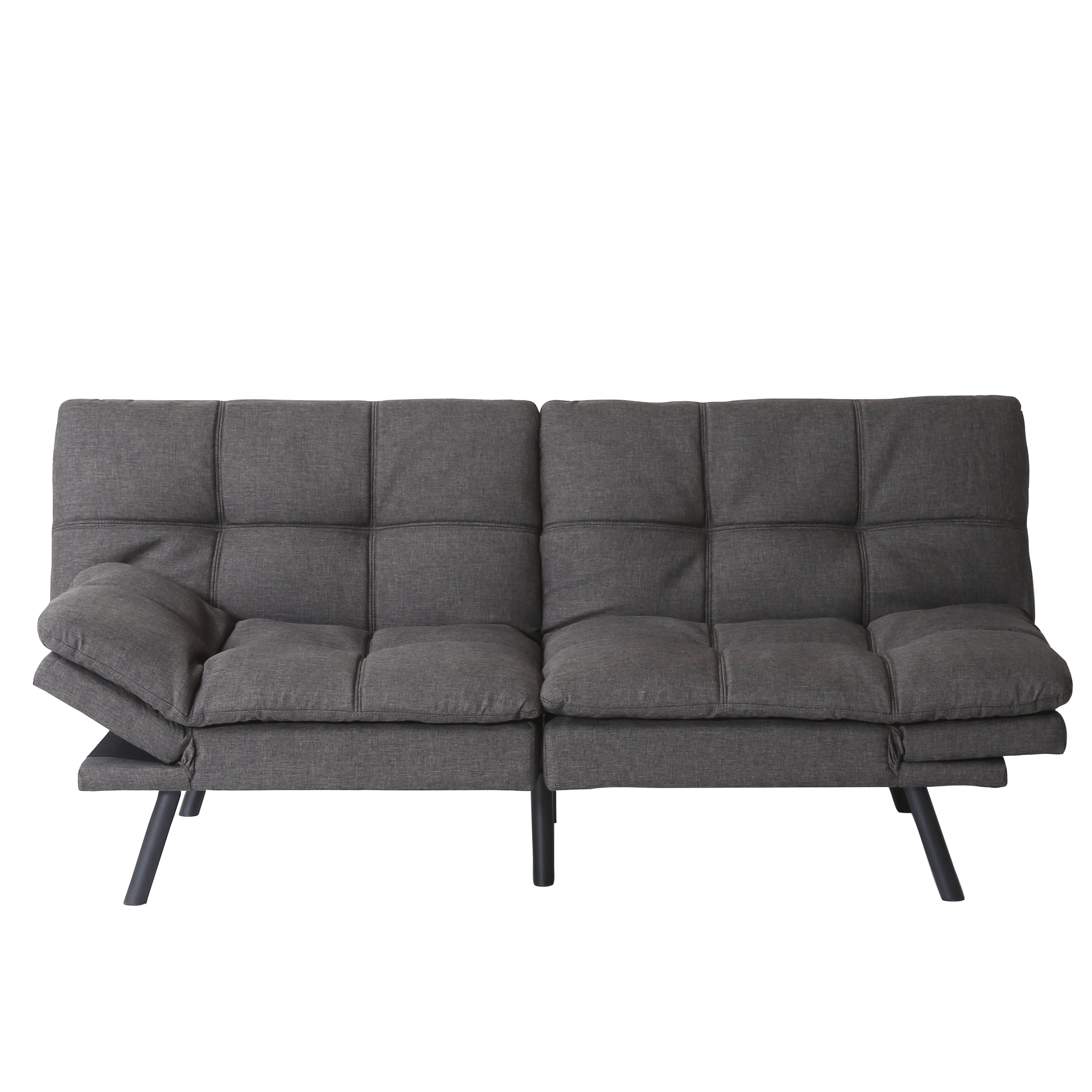 Convertible Memory Foam Futon Couch Bed, Modern Folding Sleeper Sofa-SF267FADGY - Atlantic Fine Furniture Inc