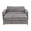 Orisfur. 66" Convertible Sleeper Bed, Adjustable Loveseat Couch with Dual USB Ports for Living Room Space - Atlantic Fine Furniture Inc