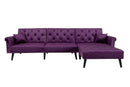 Convertible Sofa bed sleeper Purple Velvet(W223S00001、W223S00711、W223S00872) - Atlantic Fine Furniture Inc