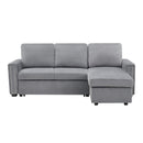 Orisfur. 83" Pull Out Sleeper Sofa Reversible L-Shape 3 Seat Sectional Couch with Storage Chaise for Living Room Furniture Set (Old SKU: SG000408AAA) - Atlantic Fine Furniture Inc