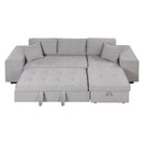 Orisfur. 104" Pull Out Sleeper Sofa Reversible L-Shape 3 Seat Sectional Couch with Storage Chaise and 2 Stools for Living Room Furniture Set - Atlantic Fine Furniture Inc