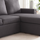 Orisfur. 83" Pull Out Sleeper Sofa Reversible L-Shape 3 Seat Sectional Couch with Storage Chaise for Living Room Furniture Set - Atlantic Fine Furniture Inc