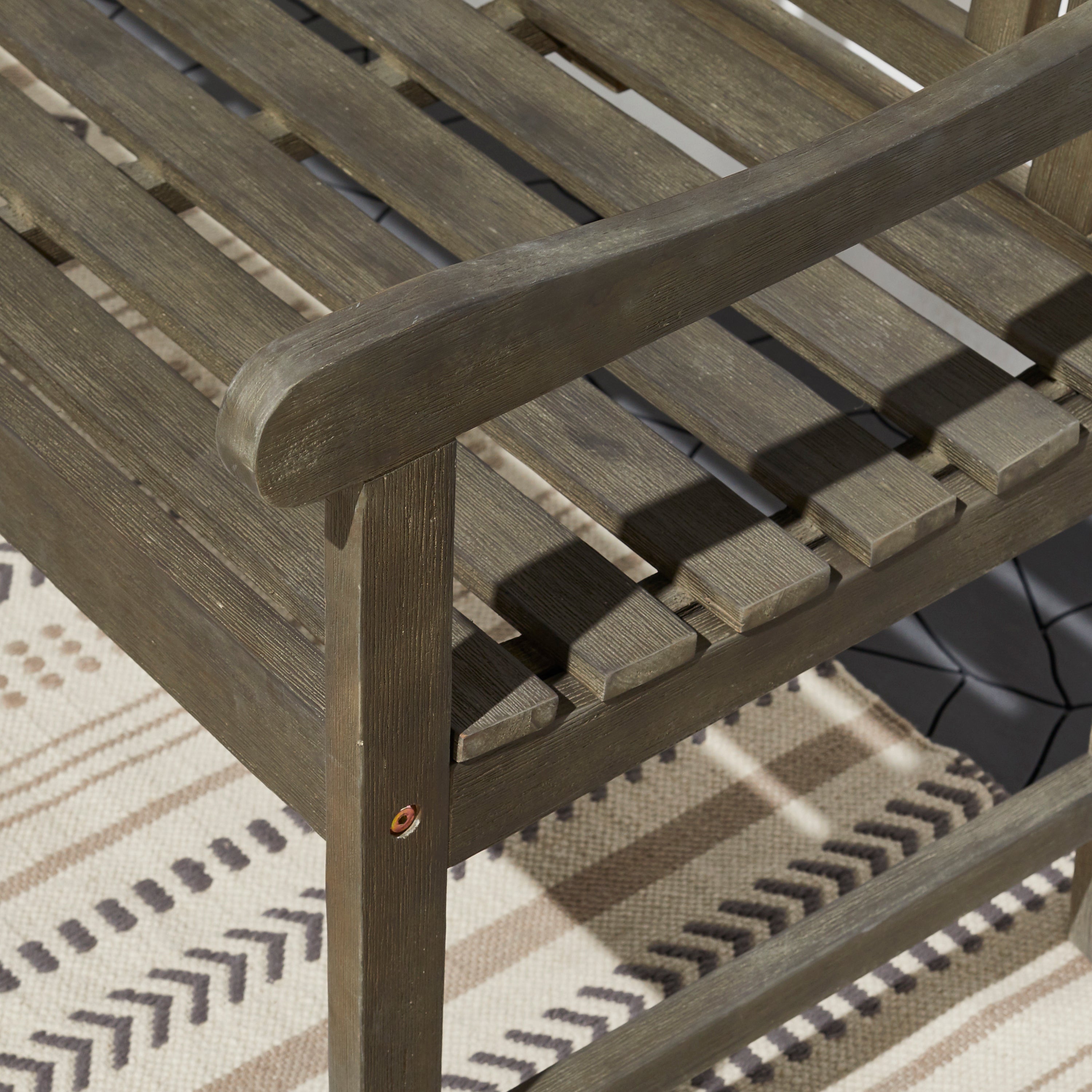 Renaissance Outdoor Patio Diamond 4-foot Hand-scraped Hardwood Bench - Atlantic Fine Furniture Inc