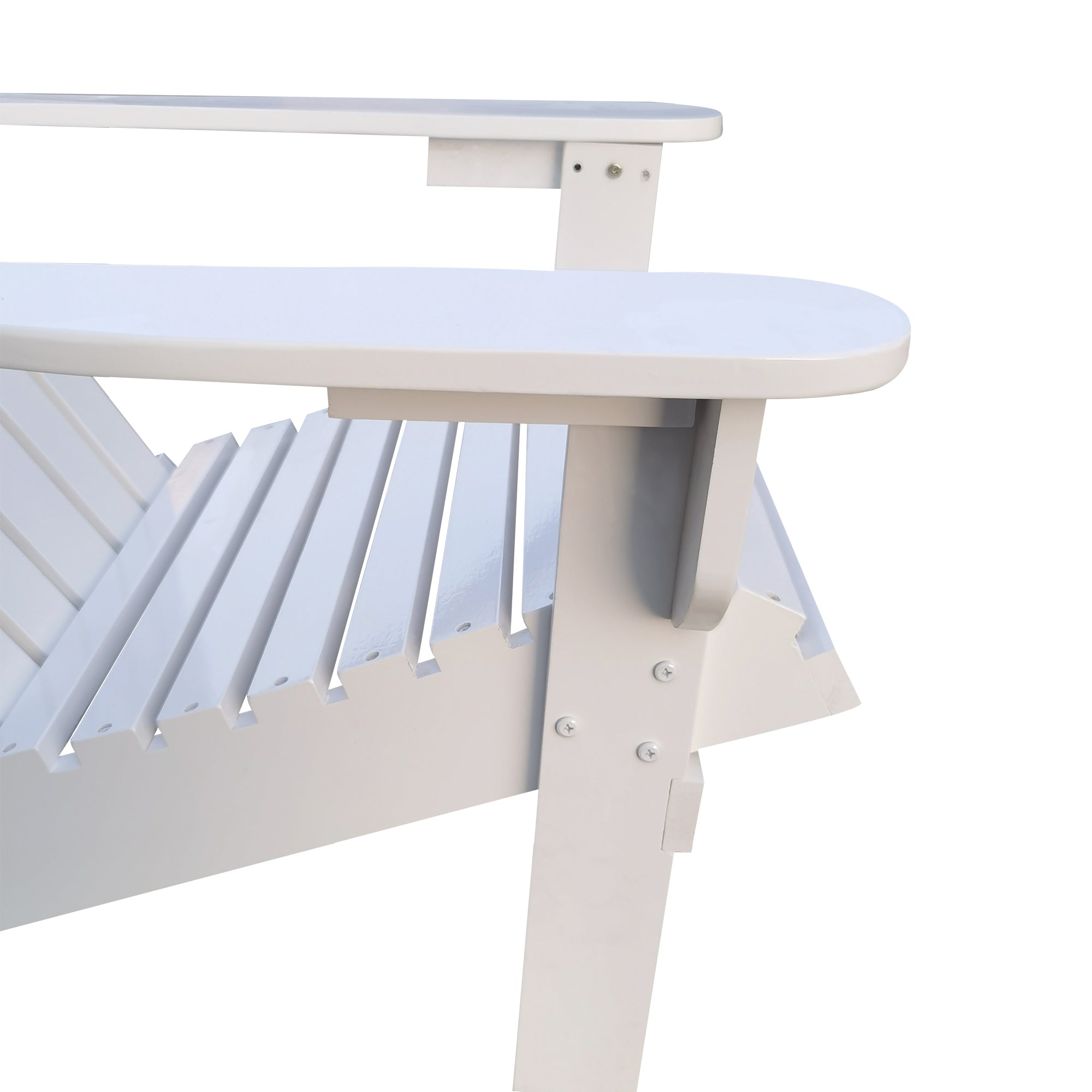 Outdoor or indoor Wood Reclining Adirondack chair White - Atlantic Fine Furniture Inc