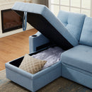 Orisfur. 81" Sleeper Sofa Bed Reversible Sectional Couch with Storage Chaise and Two Cup Holders for Living Room Furniture Set - Atlantic Fine Furniture Inc
