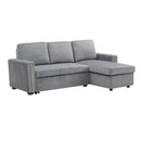 Orisfur. 83" Pull Out Sleeper Sofa Reversible L-Shape 3 Seat Sectional Couch with Storage Chaise for Living Room Furniture Set (Old SKU: SG000408AAA) - Atlantic Fine Furniture Inc