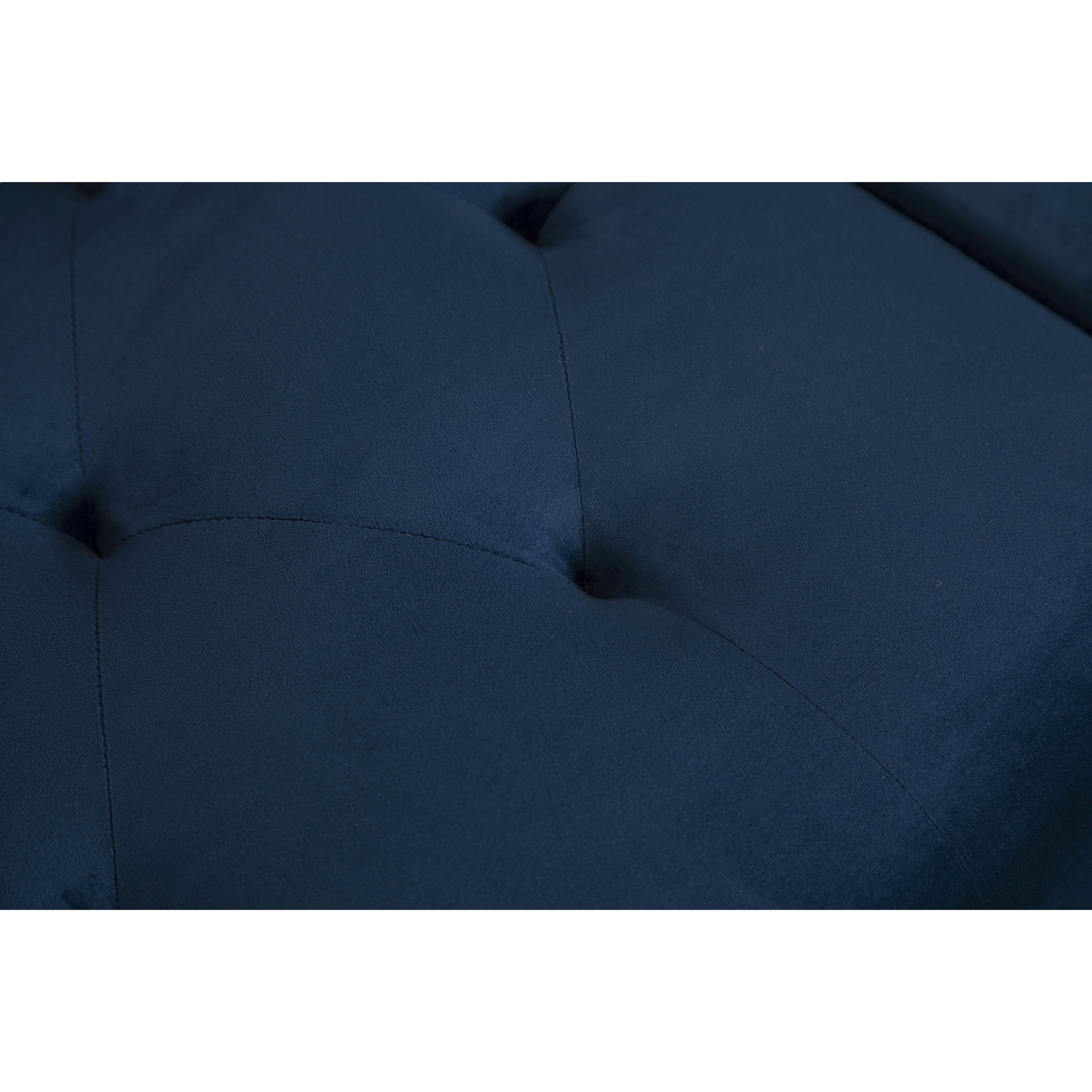 Convertible Sofa bed sleeper BLUE velvet (same as W223S00871、W223S00429。Size difference, See Details in page.) - Atlantic Fine Furniture Inc