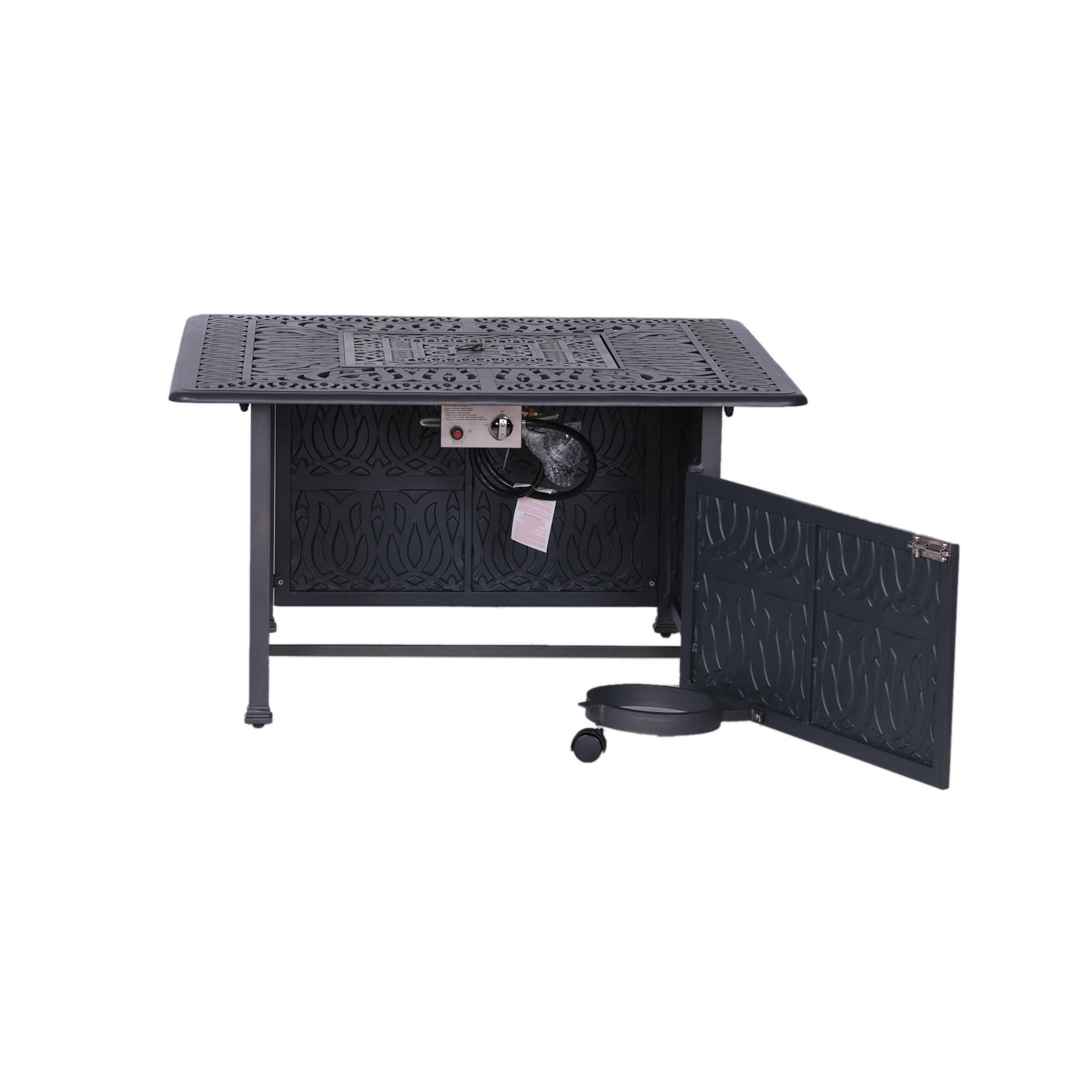 Powder Coated Aluminum Propane Gas Fire Pit Table - Atlantic Fine Furniture Inc