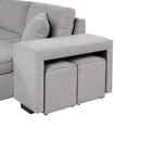 Orisfur. 104" Pull Out Sleeper Sofa Reversible L-Shape 3 Seat Sectional Couch with Storage Chaise and 2 Stools for Living Room Furniture Set - Atlantic Fine Furniture Inc