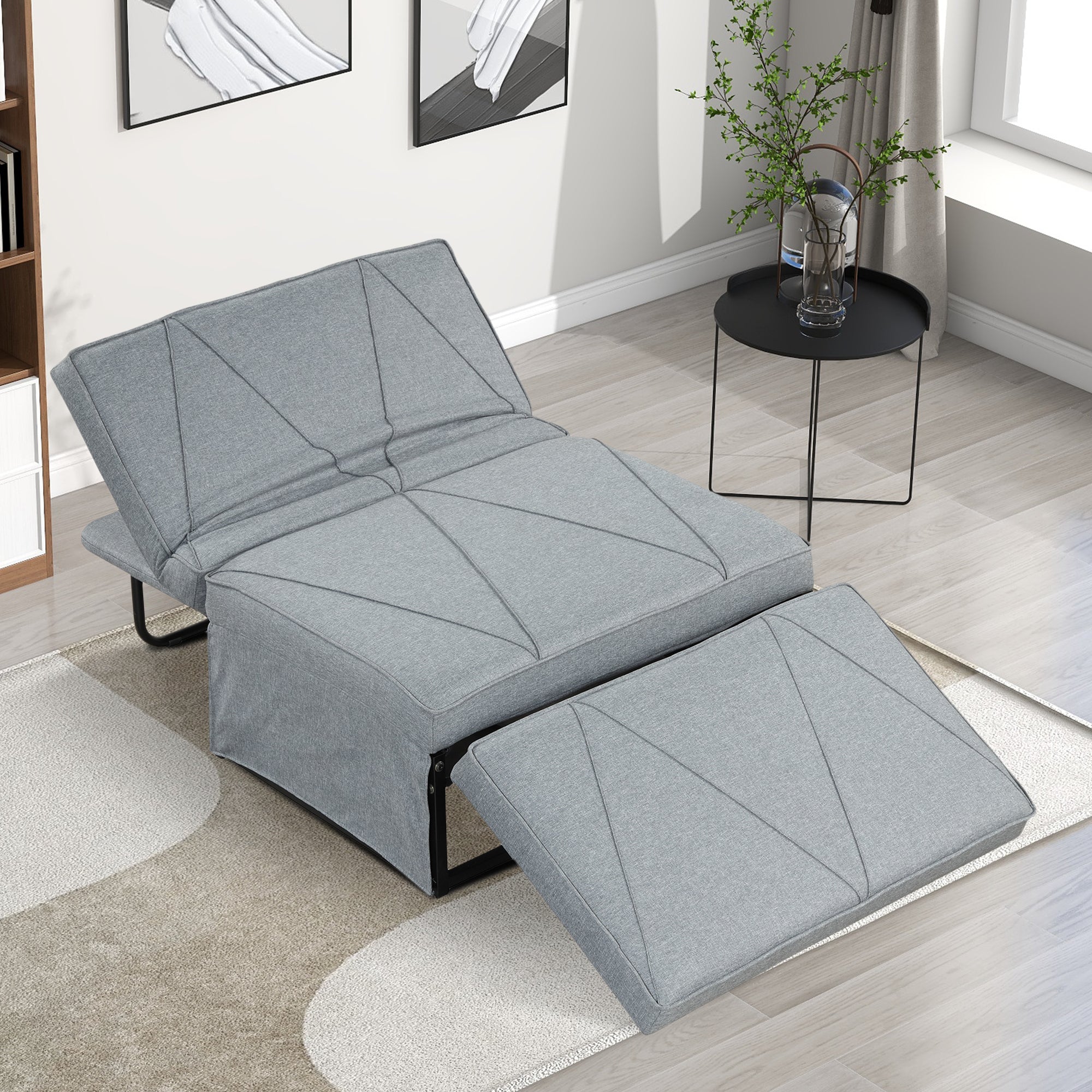 Orisfur.Sofa Bed,4-in-1Folding Ottoman Sofa Bed Sleeper Chair Convertible Chair into Bed with Adjustable Backrest Sleeper Couch Bed for Living Room/Small Apartment/Adults - Atlantic Fine Furniture Inc