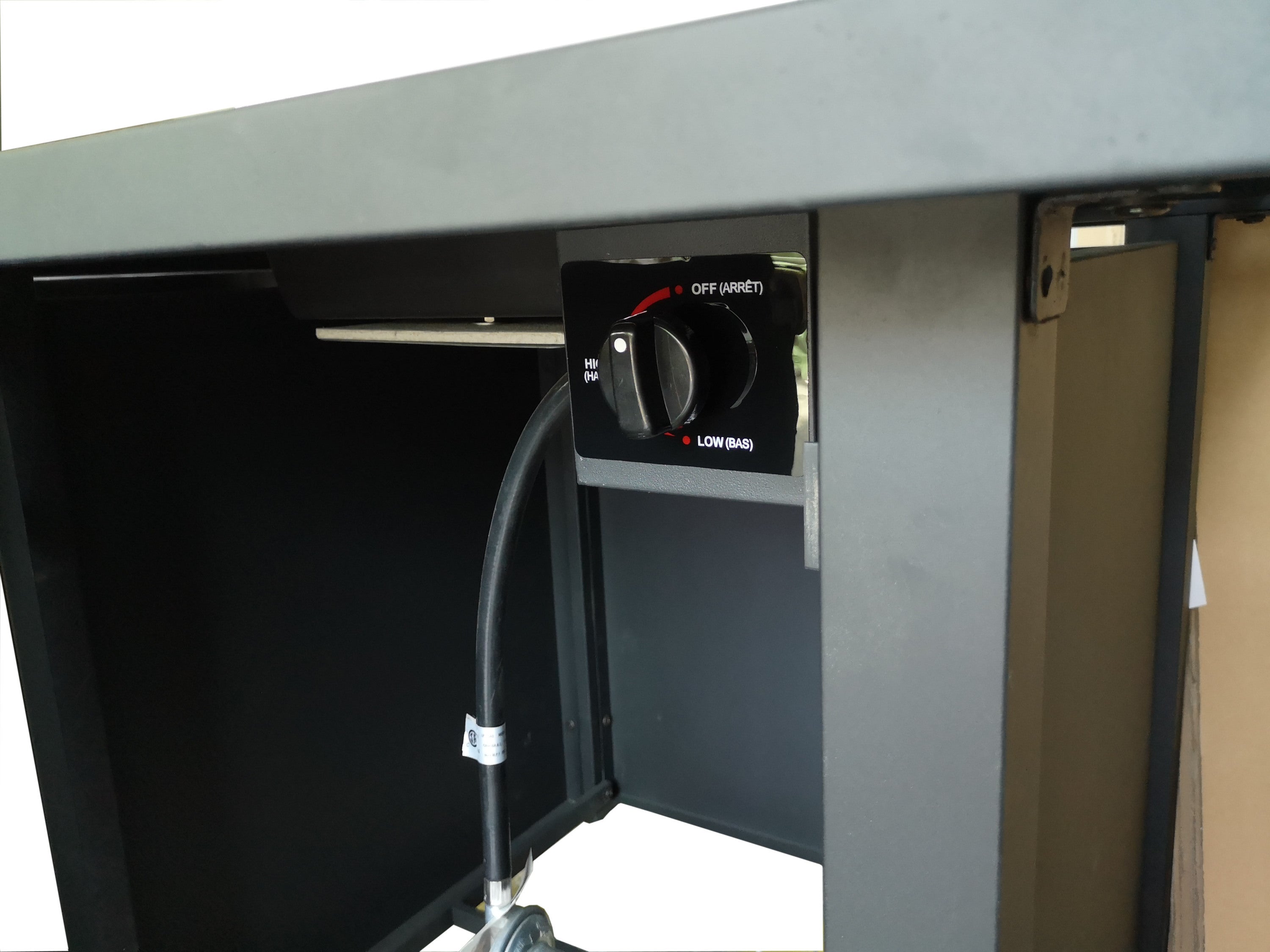 Belitung Black Metal Square Fire Pit Table with Glass Rocks - Atlantic Fine Furniture Inc