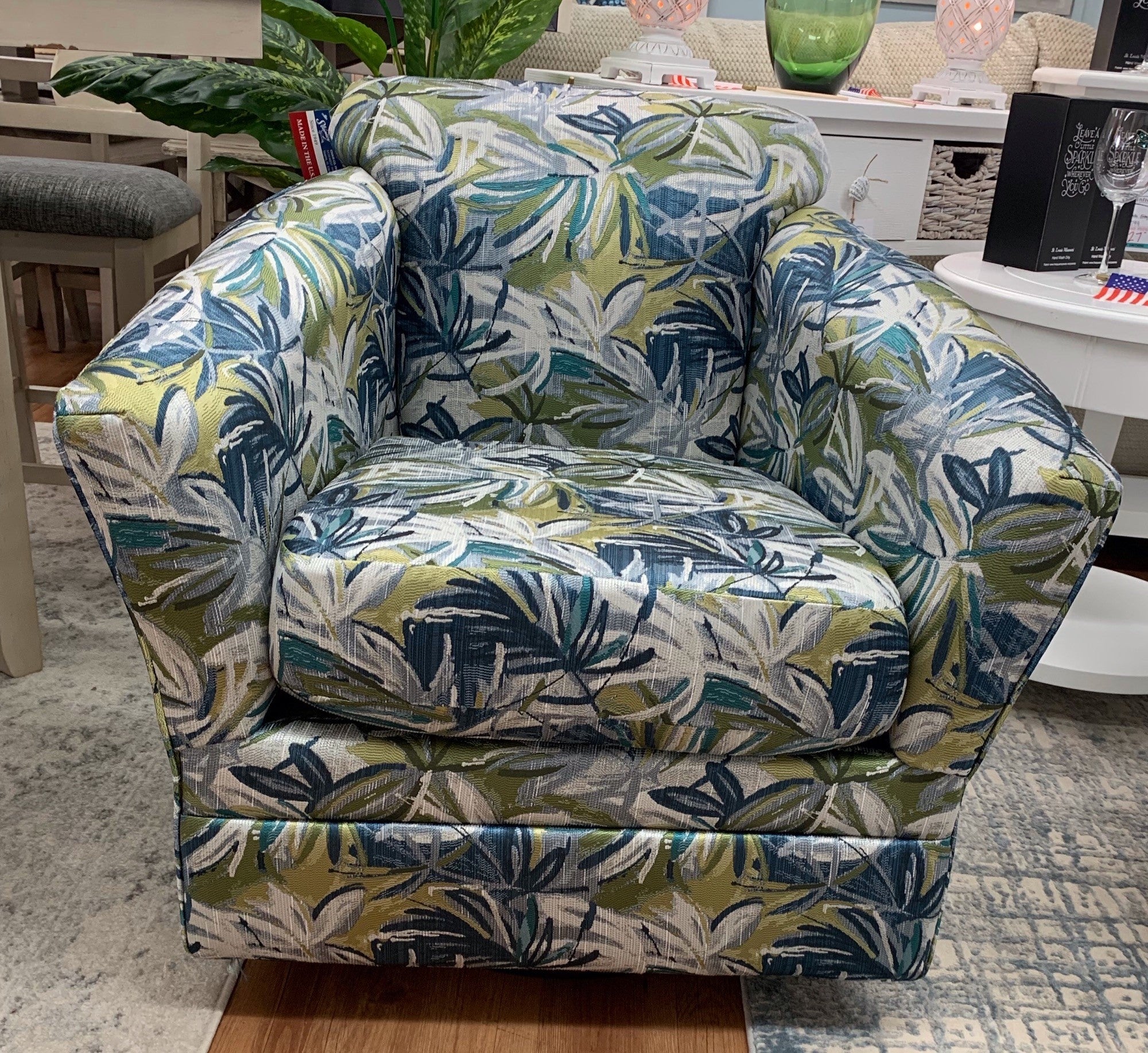 Custom Swivel Glider Barrel Chair - Atlantic Fine Furniture Inc