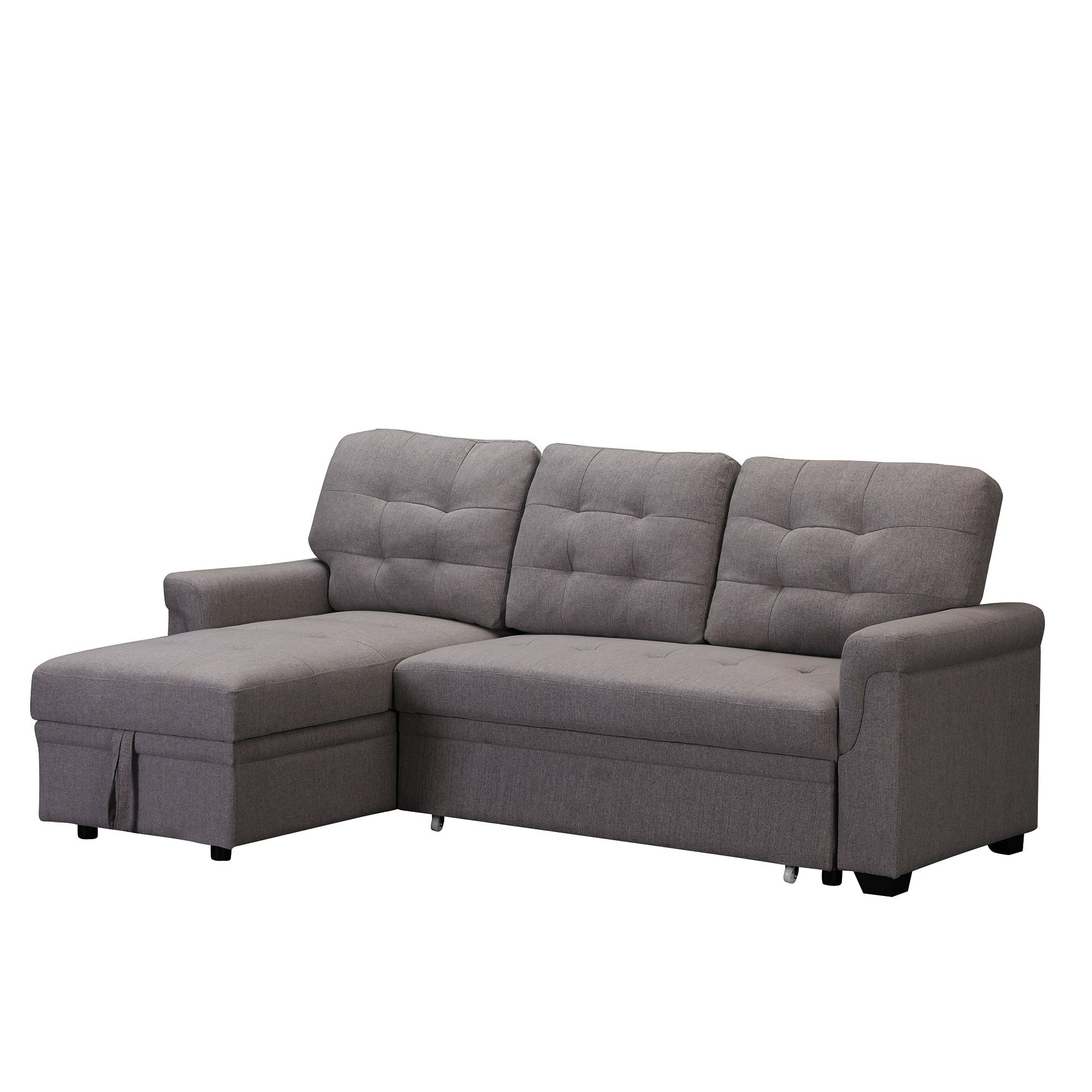 Upholstery Sleeper Sectional Sofa dark gray - Atlantic Fine Furniture Inc