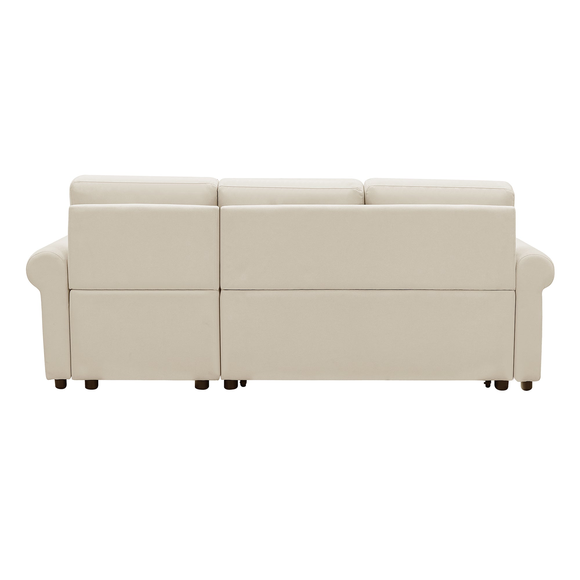 Orisfur. 83" Sleeper Sofa Bed Convertible Sectional Couch, 3-Seater L-Shape Corner Couch with Storage Chaise for Living Room Apartment - Atlantic Fine Furniture Inc
