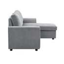 Orisfur. 83" Pull Out Sleeper Sofa Reversible L-Shape 3 Seat Sectional Couch with Storage for Living Room Furniture Set - Atlantic Fine Furniture Inc
