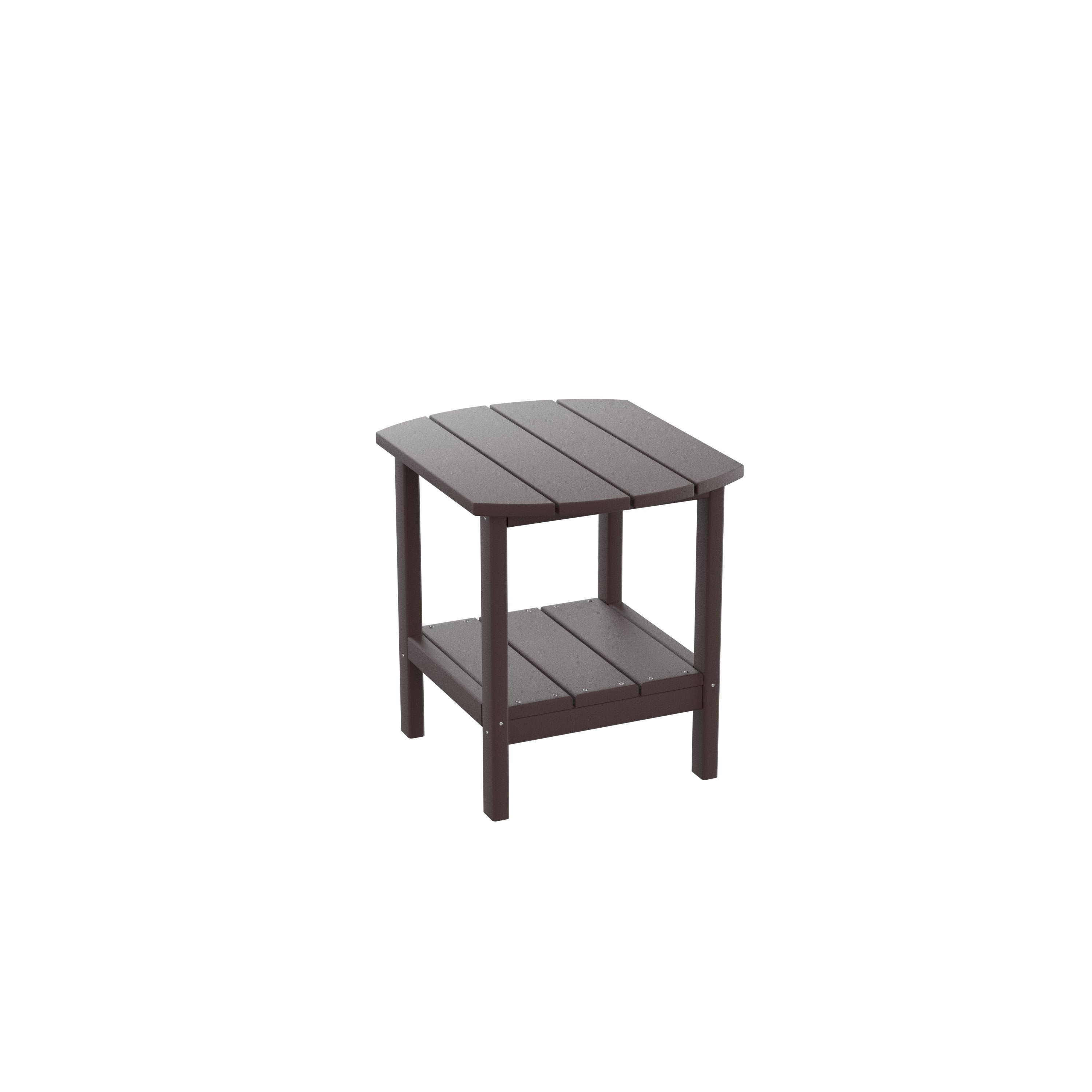 HDPE side table,adirondack table,porch table, patio table for outdoor and pool Brown - Atlantic Fine Furniture Inc