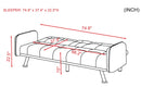 SLEEPER SOFA DARK GREY(same as W22339668。Size difference, See Details in page.) - Atlantic Fine Furniture Inc