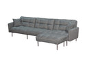 Sectional sofa couch sleeper grey - Atlantic Fine Furniture Inc