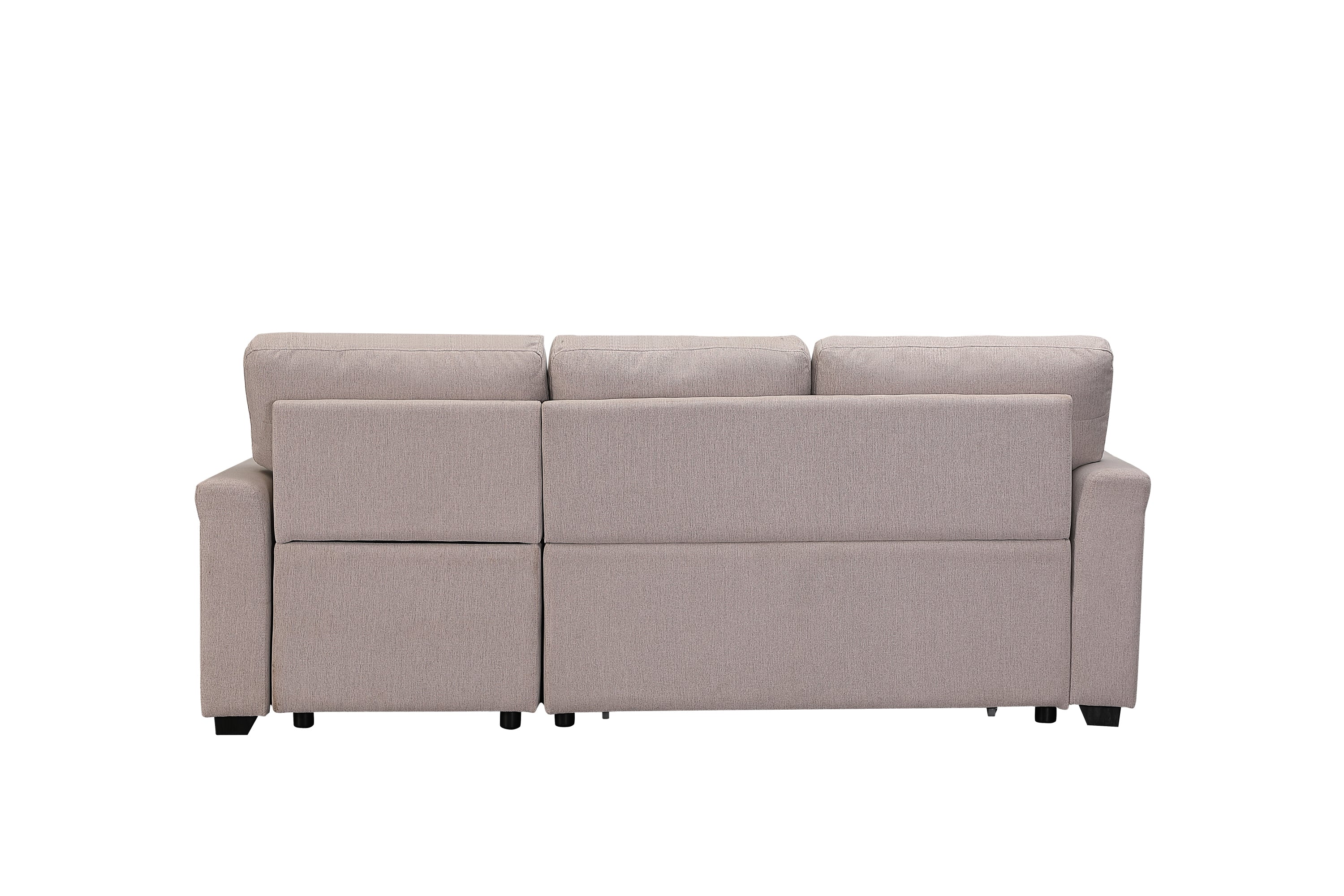 Beige Upholstered Sleeper Modular Sofa - Atlantic Fine Furniture Inc