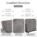 Orisfur. 66" Convertible Sleeper Bed, Adjustable Loveseat Couch with Dual USB Ports for Living Room Space - Atlantic Fine Furniture Inc